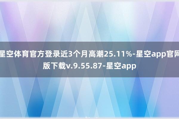 星空体育官方登录近3个月高潮25.11%-星空app官网版下载v.9.55.87-星空app