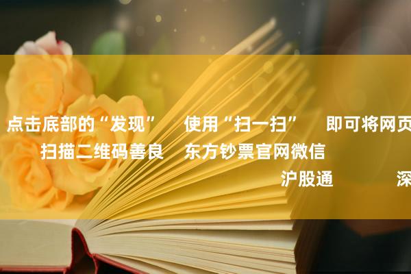 星空app 点击底部的“发现” 使用“扫一扫” 即可将网页共享至一又友圈 扫描二维码善良 东方钞票官网微信 沪股通 深股通