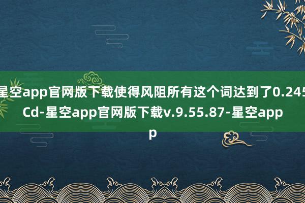 星空app官网版下载使得风阻所有这个词达到了0.245Cd-星空app官网版下载v.9.55.87-星空app
