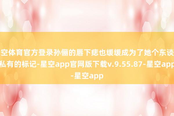 星空体育官方登录孙俪的唇下痣也缓缓成为了她个东谈主私有的标记-星空app官网版下载v.9.55.87-星空app