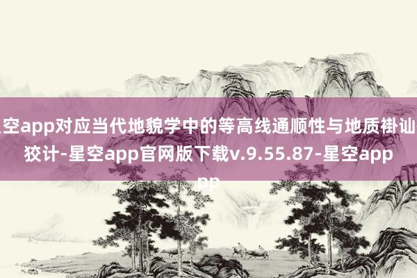 星空app对应当代地貌学中的等高线通顺性与地质褂讪性狡计-星空app官网版下载v.9.55.87-星空app
