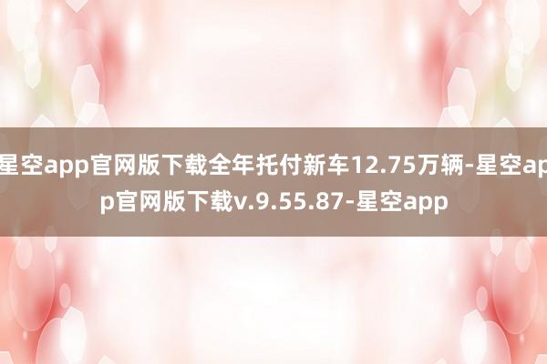 星空app官网版下载全年托付新车12.75万辆-星空app官网版下载v.9.55.87-星空app