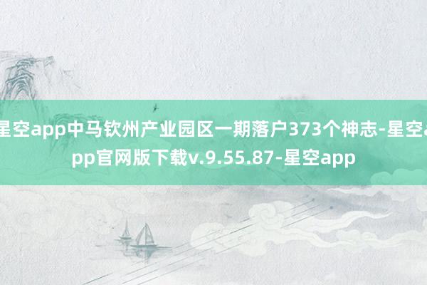 星空app中马钦州产业园区一期落户373个神志-星空app官网版下载v.9.55.87-星空app