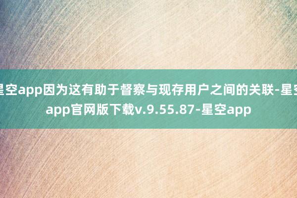 星空app因为这有助于督察与现存用户之间的关联-星空app官网版下载v.9.55.87-星空app